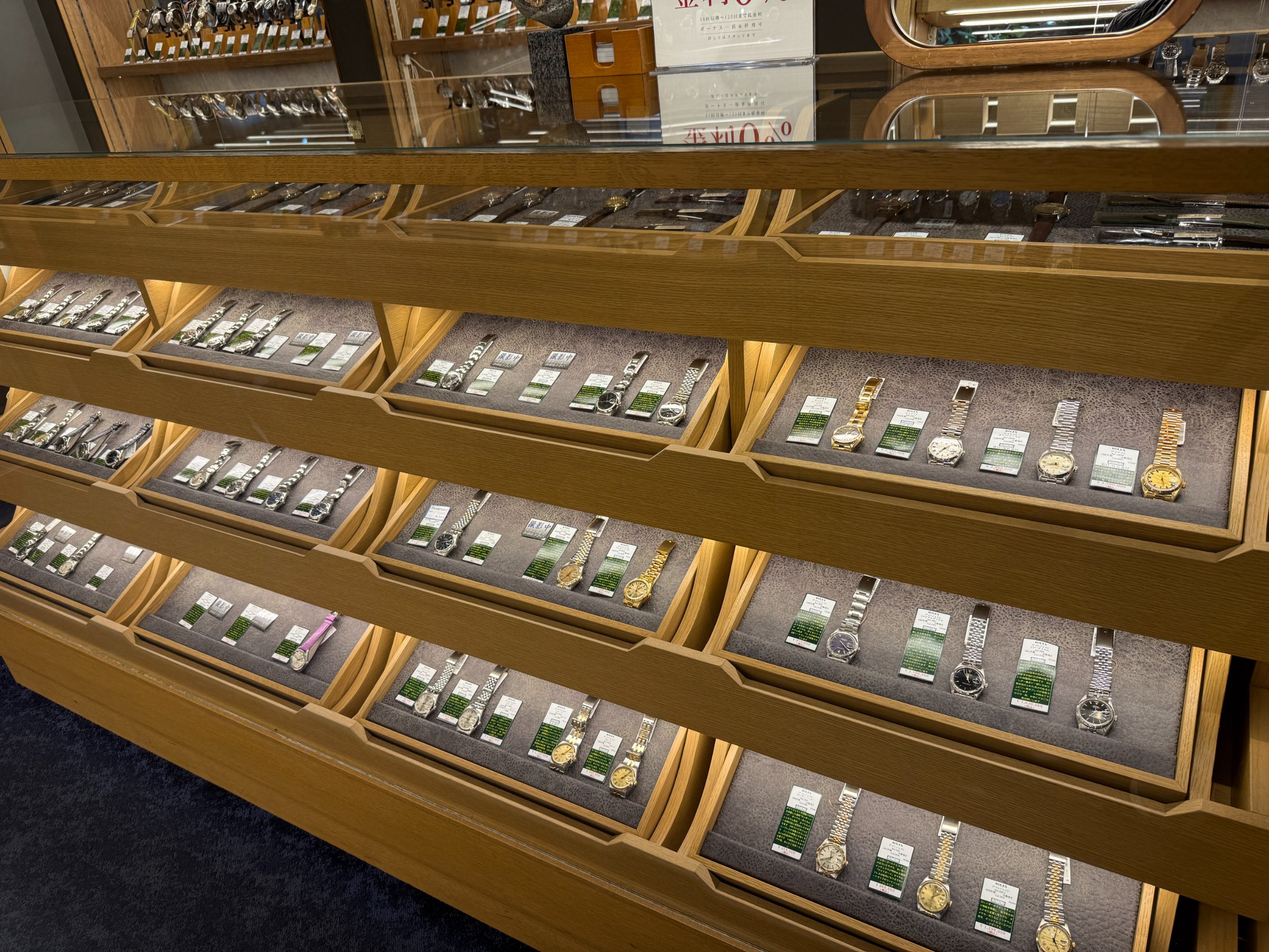 Retail display of watches