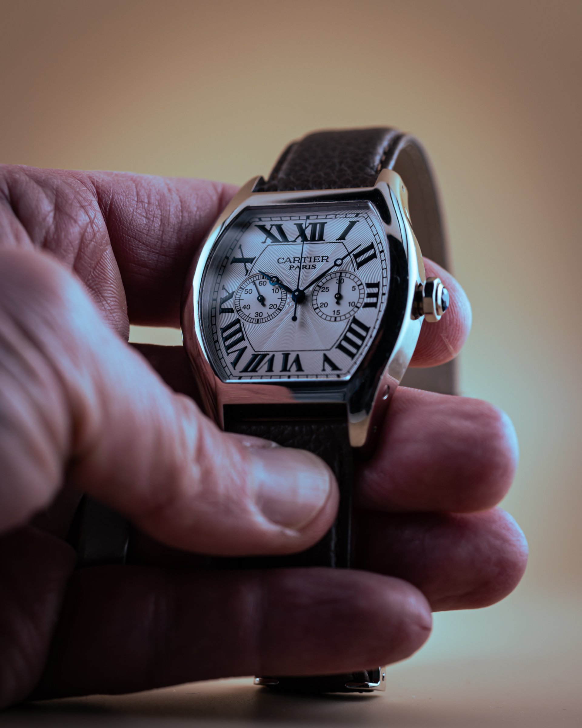 Cartier Tortue Monopoussoir CPCP Front In Hand